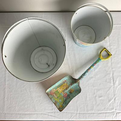 D895 Two Ohio Art Pails With Shovel