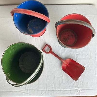 D896 Lot of Three Ohio Art Sand Pails