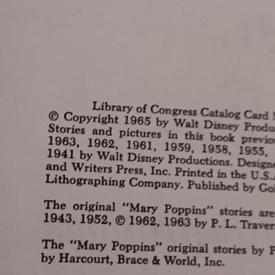 WALT DISNEY'S 1965 4 CHILDREN'S BOOK SET AND 2 DISNEY MOVIES