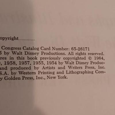 WALT DISNEY'S 1965 4 CHILDREN'S BOOK SET AND 2 DISNEY MOVIES