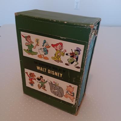 WALT DISNEY'S 1965 4 CHILDREN'S BOOK SET AND 2 DISNEY MOVIES