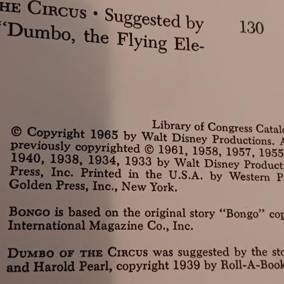 WALT DISNEY'S 1965 4 CHILDREN'S BOOK SET AND 2 DISNEY MOVIES