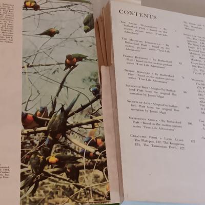 WALT DISNEY'S 1965 4 CHILDREN'S BOOK SET AND 2 DISNEY MOVIES