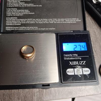 10K BABY RING 2.74g, STERLING SILVER RING AND A 3RD BABY RING
