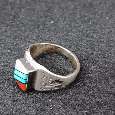 2 STERLING SILVER RINGS SIZE 9 1/2 - WEIGHT 16.25