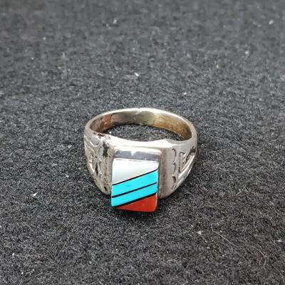 2 STERLING SILVER RINGS SIZE 9 1/2 - WEIGHT 16.25