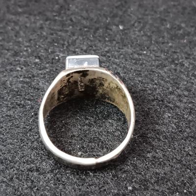 2 STERLING SILVER RINGS SIZE 9 1/2 - WEIGHT 16.25