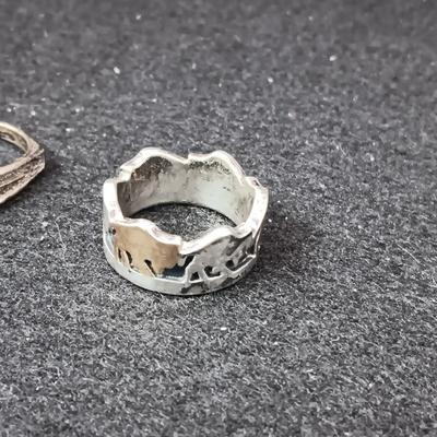 2 STERLING SILVER RINGS 17.65g