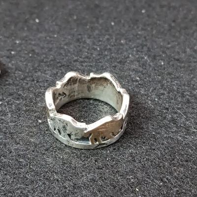 2 STERLING SILVER RINGS 17.65g