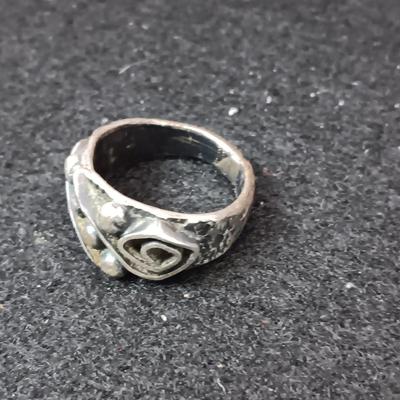 2 STERLING SILVER RINGS SIZES 5 1/4 & 6 - WEIGHT 12.54g