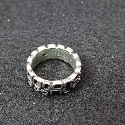2 THICK STERLING SILVER RINGS SIZES 6 1/2 & 7 WEIGHT 12.16g