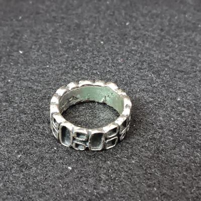 2 THICK STERLING SILVER RINGS SIZES 6 1/2 & 7 WEIGHT 12.16g