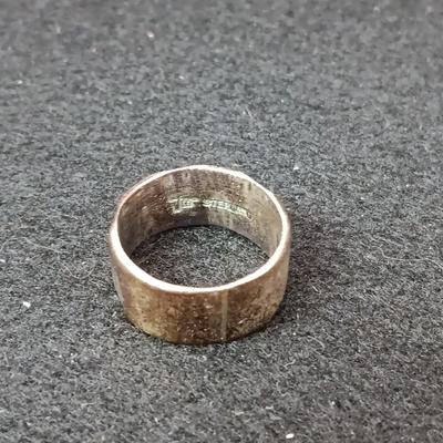 2 THICK STERLING SILVER RINGS SIZES 6 1/2 & 7 WEIGHT 12.16g