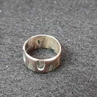 2 THICK STERLING SILVER RINGS SIZES 6 1/2 & 7 WEIGHT 12.16g