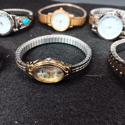 6 LADIES WATCHES, ALL NEED NEW BATTERIES