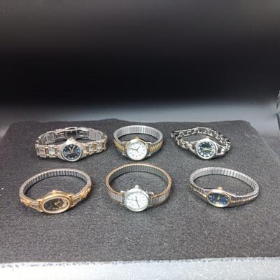 6 LADIES WATCHES, ALL NEED NEW BATTERIES