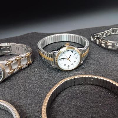 6 LADIES WATCHES, ALL NEED NEW BATTERIES