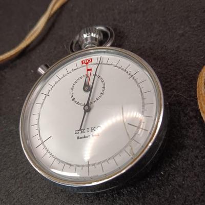 WORKING SEIKO STOPWATCH AND A WHISTLE