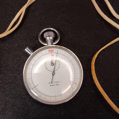 WORKING SEIKO STOPWATCH AND A WHISTLE