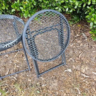 Two Metal Outdoor Folding Tables (Y-JS)