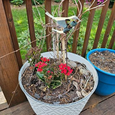 Four Round Plastic Decor Pots (Y-JS)