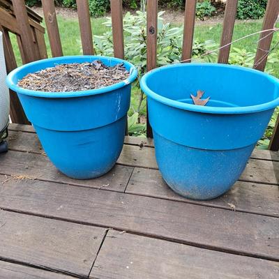 Four Round Plastic Decor Pots (Y-JS)