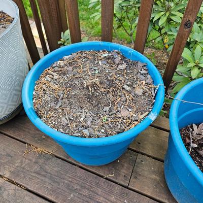 Four Round Plastic Decor Pots (Y-JS)