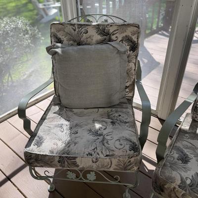 Wrought iron couch and chair
