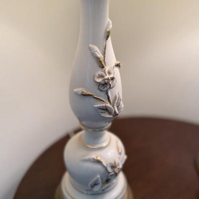 Two matching porcelain lamps