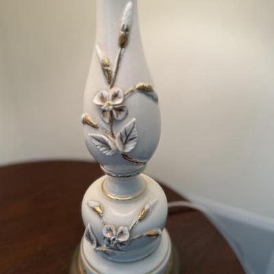Two matching porcelain lamps