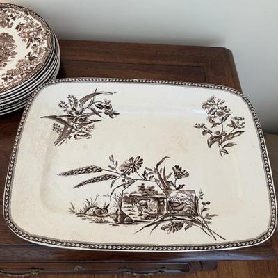 Royal Staffordshire set of Tonquin and platter