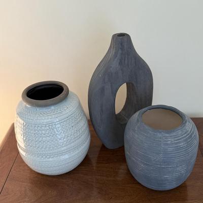 Three beautiful vases