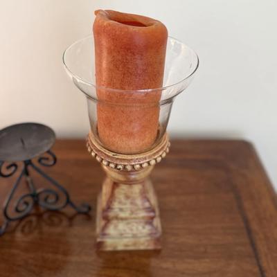 Pretty candles and candle holders