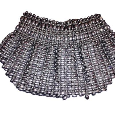 Dominique Martine Black Beaded Purse