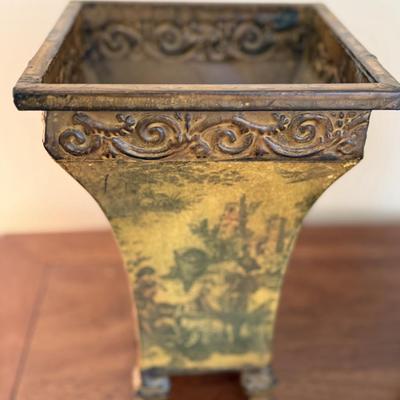Two toile cache pots