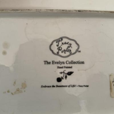 Pretty hand painted tray and floral platter
