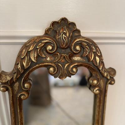 Beautiful gold mirror and towel ring