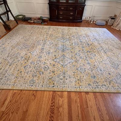 Gorgeous yellow and blue 9 x 12 rug