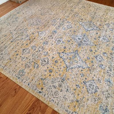 Gorgeous yellow and blue 9 x 12 rug
