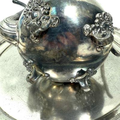 Antique Forbes Silver Company Quadruple Tea Set Silver Plate 4 Pieces
