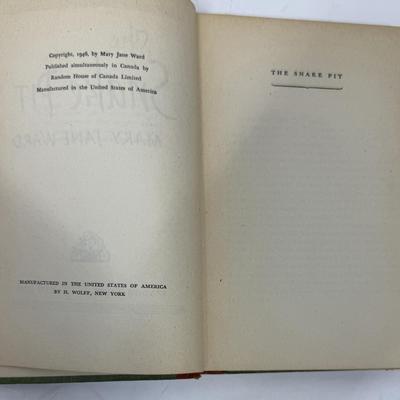 Vintage 1946 Hardback Edition of the Snake Pit by Mary Jane Ward