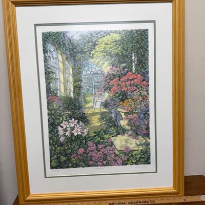 Framed Art: Lithograph of "Conservatory 4" by Arthur Byrne