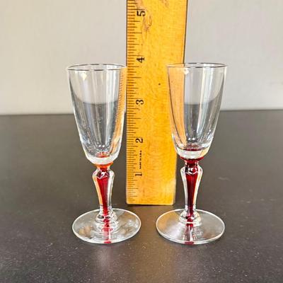 (4) Cordial and Shot Glass Lot