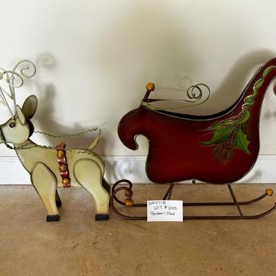 Wonderful Christmas Decor/Reindeer & Sleigh!