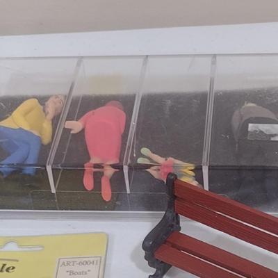 Collection of Scale Model People and Furniture (B)