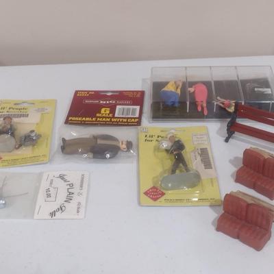 Collection of Scale Model People and Furniture (B)
