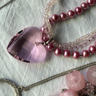 Pearl, pink jewelry, plus