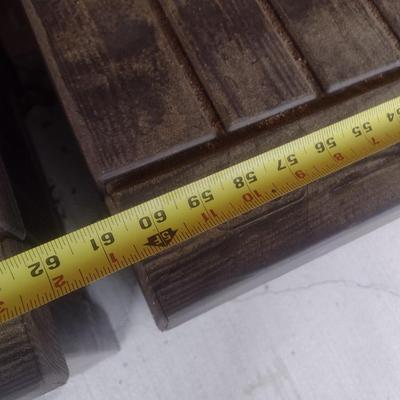 Keter Brand Composite Faux Wood Slat Porch Box Choice A (No Contents)