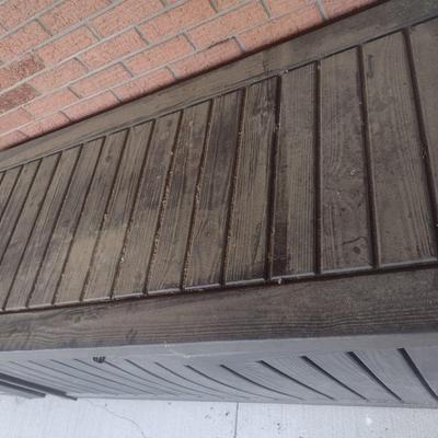 Keter Brand Composite Faux Wood Slat Porch Box Choice A (No Contents)