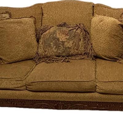 Sofa with Beautiful Wood Trim